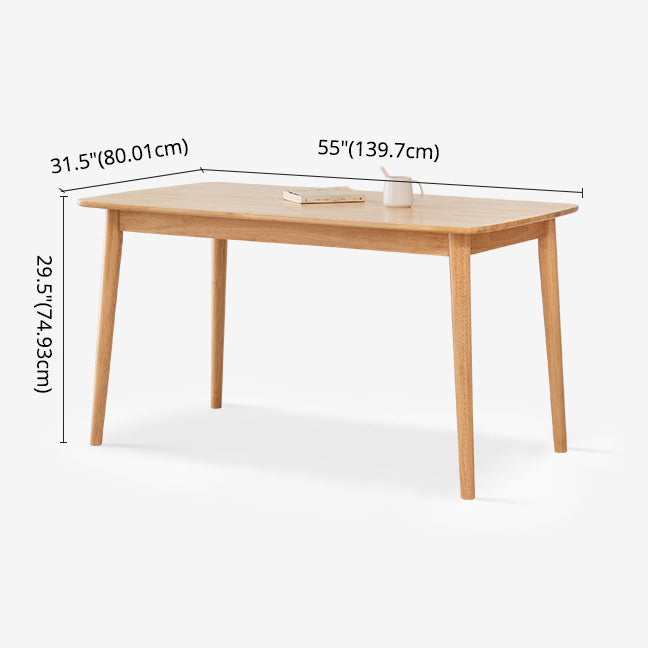 Contemporary Solid Wood Top Dining Set with 4 Legs Fixed Table Dinette Set for Restaurant Clearhalo 'Dining Room Sets' 'Dining Tables & Seating' 'dining_room_set' 'furn' 'furn_dining_room_set' 'Furniture' 'furniture_dining_room_set' 'Kitchen & Dining Furniture' 'kitchen&dining_furn' 'kitchen' 3492338