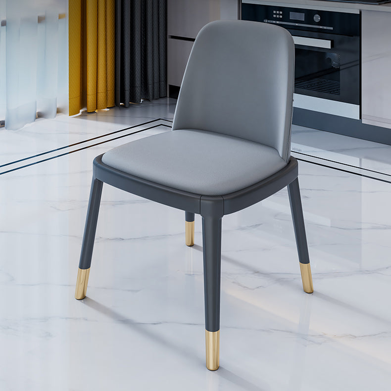 Minimalist Style Traditional Height Dining Set with Fixed Table and 4 Black Legs Base Clearhalo 'Dining Room Sets' 'Dining Tables & Seating' 'dining_room_set' 'furn' 'furn_dining_room_set' 'Furniture' 'furniture_dining_room_set' 'Kitchen & Dining Furniture' 'kitchen&dining_furn' 'kitchen' 3492421