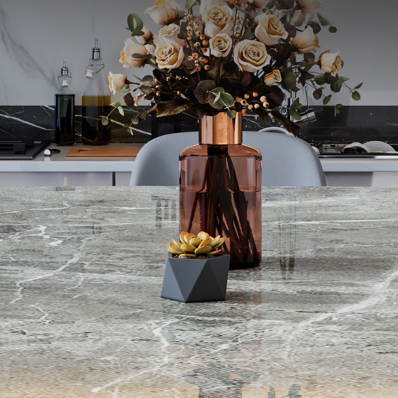 Minimalist Style Traditional Height Dining Set with Fixed Table and 4 Black Legs Base Clearhalo 'Dining Room Sets' 'Dining Tables & Seating' 'dining_room_set' 'furn' 'furn_dining_room_set' 'Furniture' 'furniture_dining_room_set' 'Kitchen & Dining Furniture' 'kitchen&dining_furn' 'kitchen' 3492423