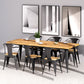 Industrial Style Solid Wood Dining Set with Fixed Table and 4 Legs Base for Home Use Clearhalo 'Dining Room Sets' 'Dining Tables & Seating' 'dining_room_set' 'furn' 'furn_dining_room_set' 'Furniture' 'furniture_dining_room_set' 'Kitchen & Dining Furniture' 'kitchen&dining_furn' 'kitchen' 3492601