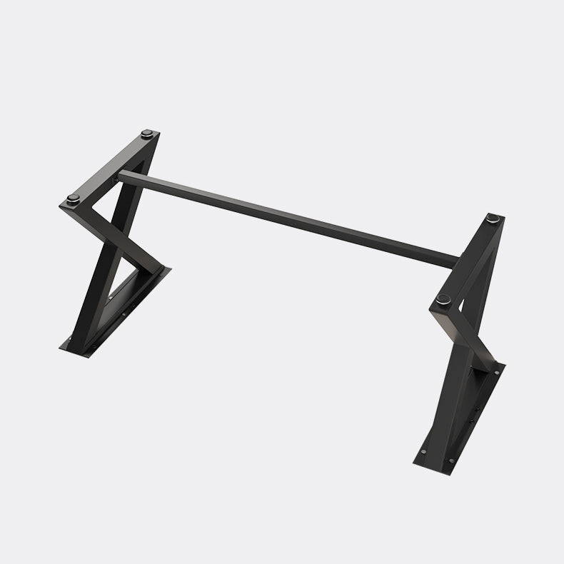 Industrial Style Solid Wood Dining Set with Traditional Height Fixed Table and Trestle Base Clearhalo 'Dining Room Sets' 'Dining Tables & Seating' 'dining_room_set' 'furn' 'furn_dining_room_set' 'Furniture' 'furniture_dining_room_set' 'Kitchen & Dining Furniture' 'kitchen&dining_furn' 'kitchen' 3492609