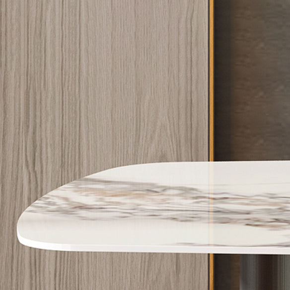 Minimalist Style Dining Table Set with Rectangle Shape Table and Upholstery Chairs Clearhalo 'Dining Room Sets' 'Dining Tables & Seating' 'dining_room_set' 'furn' 'furn_dining_room_set' 'Furniture' 'furniture_dining_room_set' 'Kitchen & Dining Furniture' 'kitchen&dining_furn' 'kitchen' 3492620