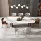 Minimalist Style Dining Table Set with Rectangle Shape Table and Upholstery Chairs Clearhalo 'Dining Room Sets' 'Dining Tables & Seating' 'dining_room_set' 'furn' 'furn_dining_room_set' 'Furniture' 'furniture_dining_room_set' 'Kitchen & Dining Furniture' 'kitchen&dining_furn' 'kitchen' 3492627