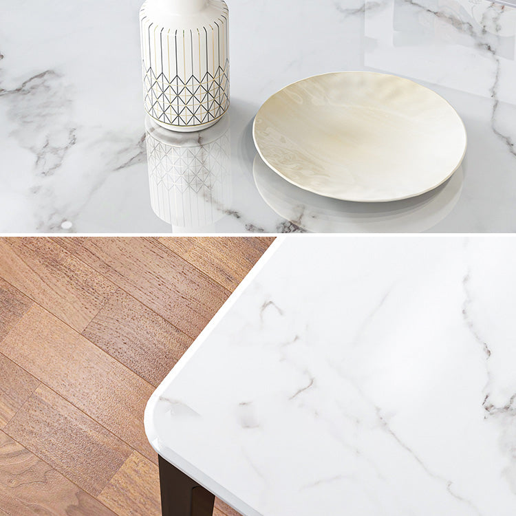 Dining Room Set Modern with Sintered Stone Dining Table and Solid Wood Chairs Clearhalo 'Dining Room Sets' 'Dining Tables & Seating' 'dining_room_set' 'furn' 'furn_dining_room_set' 'Furniture' 'furniture_dining_room_set' 'Kitchen & Dining Furniture' 'kitchen&dining_furn' 'kitchen' 3492634