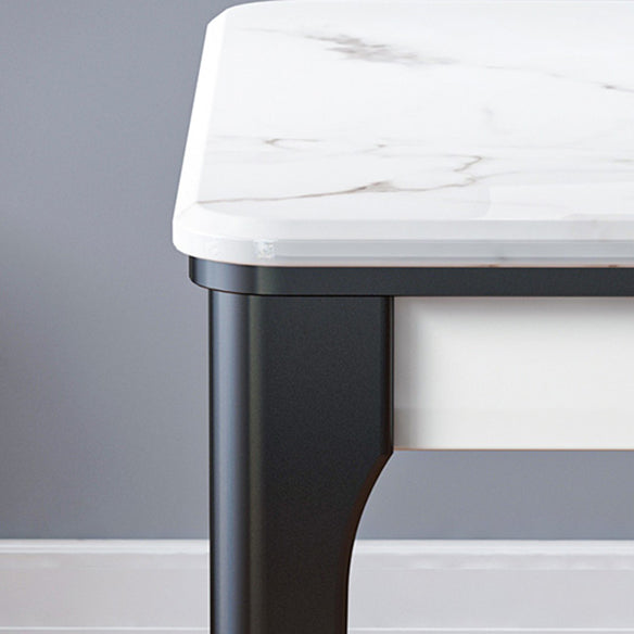 Dining Room Set Modern with Sintered Stone Dining Table and Solid Wood Chairs Clearhalo 'Dining Room Sets' 'Dining Tables & Seating' 'dining_room_set' 'furn' 'furn_dining_room_set' 'Furniture' 'furniture_dining_room_set' 'Kitchen & Dining Furniture' 'kitchen&dining_furn' 'kitchen' 3492635