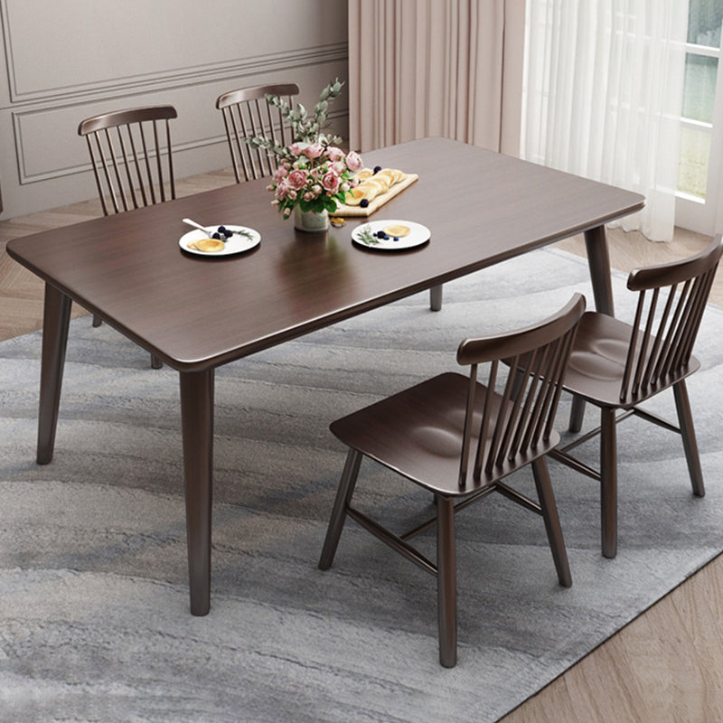 Minimalist Solid Wood Dining Set with Oak Wood Dining Table and Chairs Clearhalo 'Dining Room Sets' 'Dining Tables & Seating' 'dining_room_set' 'furn' 'furn_dining_room_set' 'Furniture' 'furniture_dining_room_set' 'Kitchen & Dining Furniture' 'kitchen&dining_furn' 'kitchen' 3492657