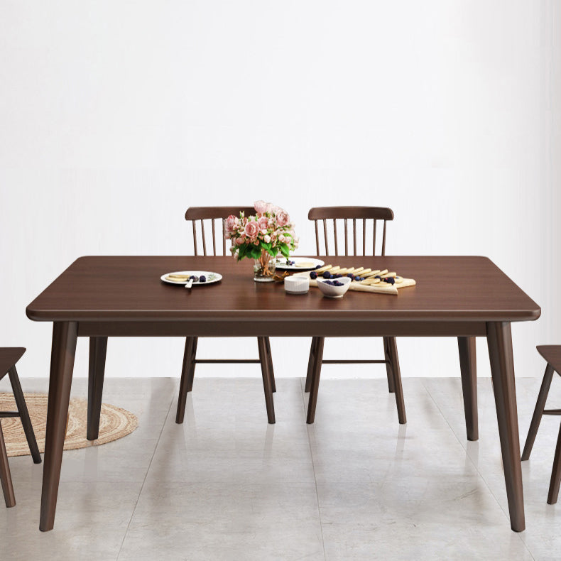 Minimalist Solid Wood Dining Set with Oak Wood Dining Table and Chairs Clearhalo 'Dining Room Sets' 'Dining Tables & Seating' 'dining_room_set' 'furn' 'furn_dining_room_set' 'Furniture' 'furniture_dining_room_set' 'Kitchen & Dining Furniture' 'kitchen&dining_furn' 'kitchen' 3492670
