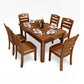 Minimalist Solid Wood Dining Sets with Rubberwood Wood Dining Table and Chairs Clearhalo 'Dining Room Sets' 'Dining Tables & Seating' 'dining_room_set' 'furn' 'furn_dining_room_set' 'Furniture' 'furniture_dining_room_set' 'Kitchen & Dining Furniture' 'kitchen&dining_furn' 'kitchen' 3492686