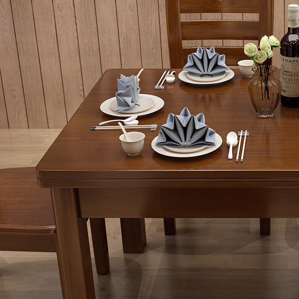 Minimalist Solid Wood Dining Sets with Rubberwood Wood Dining Table and Chairs Clearhalo 'Dining Room Sets' 'Dining Tables & Seating' 'dining_room_set' 'furn' 'furn_dining_room_set' 'Furniture' 'furniture_dining_room_set' 'Kitchen & Dining Furniture' 'kitchen&dining_furn' 'kitchen' 3492688