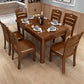 Minimalist Solid Wood Dining Sets with Rubberwood Wood Dining Table and Chairs Clearhalo 'Dining Room Sets' 'Dining Tables & Seating' 'dining_room_set' 'furn' 'furn_dining_room_set' 'Furniture' 'furniture_dining_room_set' 'Kitchen & Dining Furniture' 'kitchen&dining_furn' 'kitchen' 3492692