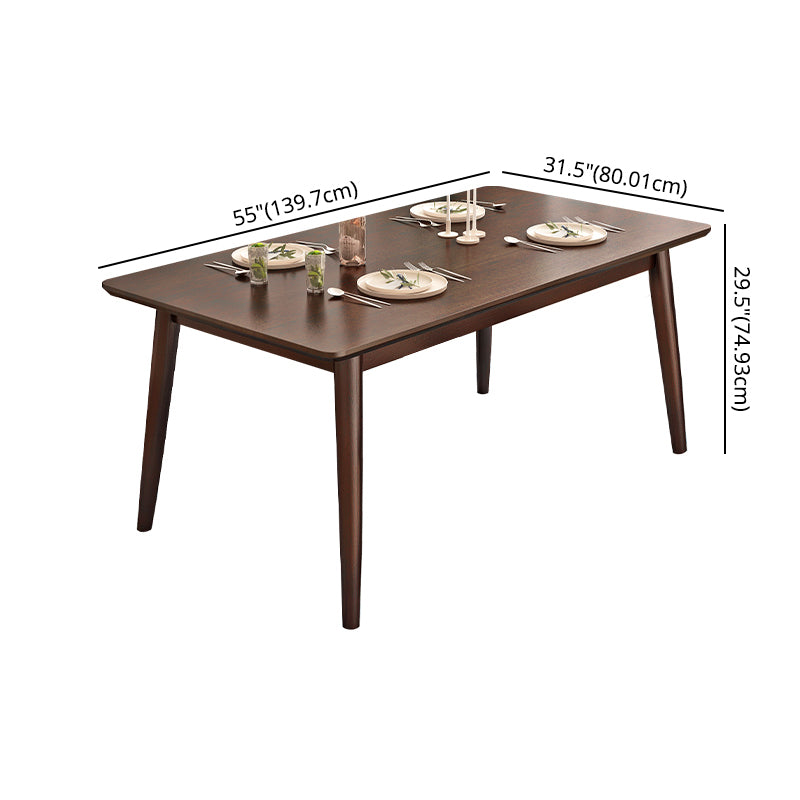 Minimalist Solid Wood Dining Set with Rubberwood Wood Dining Table and Chairs Clearhalo 'Dining Room Sets' 'Dining Tables & Seating' 'dining_room_set' 'furn' 'furn_dining_room_set' 'Furniture' 'furniture_dining_room_set' 'Kitchen & Dining Furniture' 'kitchen&dining_furn' 'kitchen' 3492703