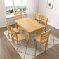 Contemporary Style Dining Room Table Set with Solid Wood Table and Chairs 7 Piece Set Clearhalo 'Dining Room Sets' 'Dining Tables & Seating' 'dining_room_set' 'furn' 'furn_dining_room_set' 'Furniture' 'furniture_dining_room_set' 'Kitchen & Dining Furniture' 'kitchen&dining_furn' 'kitchen' 3492708
