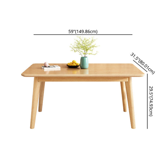 Minimalist Wooden Table Set for 4/6 with Rectangle Table Dining Set for Restaurant Clearhalo 'Dining Room Sets' 'Dining Tables & Seating' 'dining_room_set' 'furn' 'furn_dining_room_set' 'Furniture' 'furniture_dining_room_set' 'Kitchen & Dining Furniture' 'kitchen&dining_furn' 'kitchen' 3492725