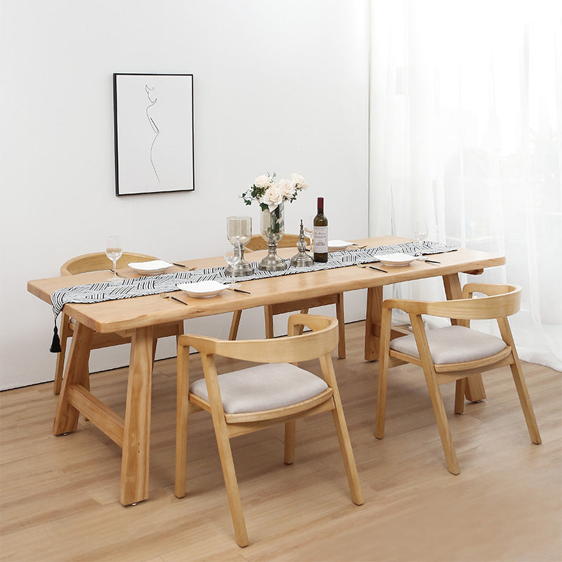 Minimalist Wooden Table Set of 5/7 with Rectangle Table Dining Set for Restaurant 5 Piece Set Clearhalo 'Dining Room Sets' 'Dining Tables & Seating' 'dining_room_set' 'furn' 'furn_dining_room_set' 'Furniture' 'furniture_dining_room_set' 'Kitchen & Dining Furniture' 'kitchen&dining_furn' 'kitchen' 3492778
