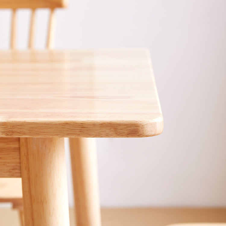 Wooden Table Set of 5/7 with Rectangle Table Modern Dining Set with Winsor Chairs for Restaurant Clearhalo 'Dining Room Sets' 'Dining Tables & Seating' 'dining_room_set' 'furn' 'furn_dining_room_set' 'Furniture' 'furniture_dining_room_set' 'Kitchen & Dining Furniture' 'kitchen&dining_furn' 'kitchen' 3492798