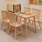Wooden Table Set of 5/7 with Rectangle Table Modern Dining Set with Winsor Chairs for Restaurant Clearhalo 'Dining Room Sets' 'Dining Tables & Seating' 'dining_room_set' 'furn' 'furn_dining_room_set' 'Furniture' 'furniture_dining_room_set' 'Kitchen & Dining Furniture' 'kitchen&dining_furn' 'kitchen' 3492804