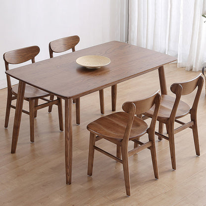 Modern Wood Table Set for 4/6 with Rectangle Table Dining Set for Restaurant 5 Piece Set Clearhalo 'Dining Room Sets' 'Dining Tables & Seating' 'dining_room_set' 'furn' 'furn_dining_room_set' 'Furniture' 'furniture_dining_room_set' 'Kitchen & Dining Furniture' 'kitchen&dining_furn' 'kitchen' 3492811