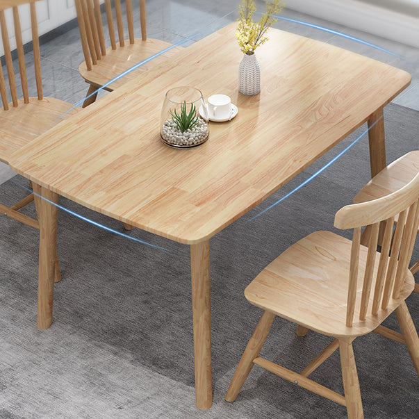 Modern Wood Table Set of 5/7 with Rectangle Table Dining Set with Winsor Chairs Clearhalo 'Dining Room Sets' 'Dining Tables & Seating' 'dining_room_set' 'furn' 'furn_dining_room_set' 'Furniture' 'furniture_dining_room_set' 'Kitchen & Dining Furniture' 'kitchen&dining_furn' 'kitchen' 3492827