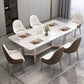 Standard Marble Top Dining Set with Metallic Legs Base for Dining Furniture 7 Piece Set Clearhalo 'Dining Room Sets' 'Dining Tables & Seating' 'dining_room_set' 'furn' 'furn_dining_room_set' 'Furniture' 'furniture_dining_room_set' 'Kitchen & Dining Furniture' 'kitchen&dining_furn' 'kitchen' 3492888