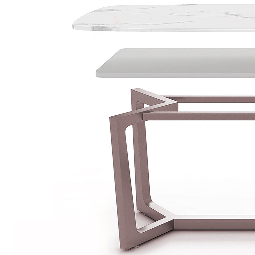 Standard Marble Top Dining Set with Metallic Legs Base for Dining Furniture Clearhalo 'Dining Room Sets' 'Dining Tables & Seating' 'dining_room_set' 'furn' 'furn_dining_room_set' 'Furniture' 'furniture_dining_room_set' 'Kitchen & Dining Furniture' 'kitchen&dining_furn' 'kitchen' 3492893