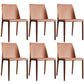 Contemporary Solid Back Chair 18'' Wide Leather Chair with 4 Metal Legs for Home Light Orange 6 Piece Set Clearhalo ' kitchen&dining_furn' 'Dining Chairs' 'Dining Tables & Seating' 'dining_chair' 'furn' 'furn_dining_chair' 'Furniture' 'furniture_dining_chair' 'Kitchen & Dining Furniture' 'kitchen' 3492996