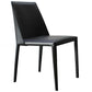 Contemporary Solid Back Chair 18'' Wide Leather Chair with 4 Metal Legs for Home Black 1 Piece Clearhalo ' kitchen&dining_furn' 'Dining Chairs' 'Dining Tables & Seating' 'dining_chair' 'furn' 'furn_dining_chair' 'Furniture' 'furniture_dining_chair' 'Kitchen & Dining Furniture' 'kitchen' 3492998