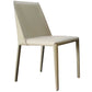Contemporary Solid Back Chair 18'' Wide Leather Chair with 4 Metal Legs for Home Beige 1 Piece Clearhalo ' kitchen&dining_furn' 'Dining Chairs' 'Dining Tables & Seating' 'dining_chair' 'furn' 'furn_dining_chair' 'Furniture' 'furniture_dining_chair' 'Kitchen & Dining Furniture' 'kitchen' 3493018