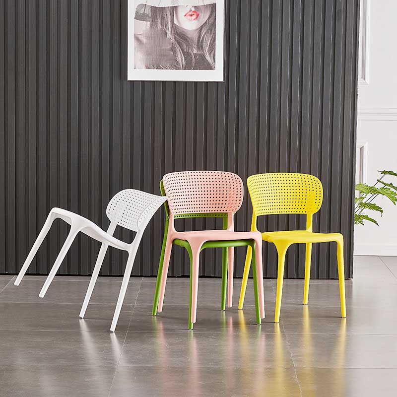 Glam Style Dining Room Plastic Side Chair Matte Finish Open Back Dining Chair Clearhalo ' kitchen&dining_furn' 'Dining Chairs' 'Dining Tables & Seating' 'dining_chair' 'furn' 'furn_dining_chair' 'Furniture' 'furniture_dining_chair' 'Kitchen & Dining Furniture' 'kitchen' 3493026