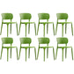 Glam Style Dining Room Plastic Side Chair Matte Finish Open Back Dining Chair Green 8 Piece Set Clearhalo ' kitchen&dining_furn' 'Dining Chairs' 'Dining Tables & Seating' 'dining_chair' 'furn' 'furn_dining_chair' 'Furniture' 'furniture_dining_chair' 'Kitchen & Dining Furniture' 'kitchen' 3493032