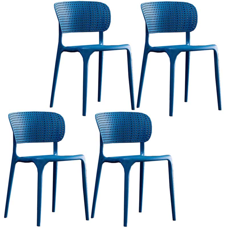 Glam Style Dining Room Plastic Side Chair Matte Finish Open Back Dining Chair Blue 4 Piece Set Clearhalo ' kitchen&dining_furn' 'Dining Chairs' 'Dining Tables & Seating' 'dining_chair' 'furn' 'furn_dining_chair' 'Furniture' 'furniture_dining_chair' 'Kitchen & Dining Furniture' 'kitchen' 3493034