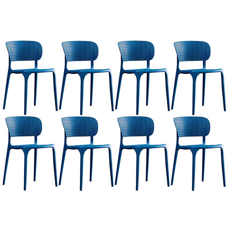 Glam Style Dining Room Plastic Side Chair Matte Finish Open Back Dining Chair Blue 8 Piece Set Clearhalo ' kitchen&dining_furn' 'Dining Chairs' 'Dining Tables & Seating' 'dining_chair' 'furn' 'furn_dining_chair' 'Furniture' 'furniture_dining_chair' 'Kitchen & Dining Furniture' 'kitchen' 3493036
