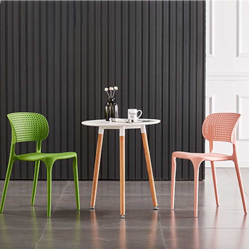 Glam Style Dining Room Plastic Side Chair Matte Finish Open Back Dining Chair Clearhalo ' kitchen&dining_furn' 'Dining Chairs' 'Dining Tables & Seating' 'dining_chair' 'furn' 'furn_dining_chair' 'Furniture' 'furniture_dining_chair' 'Kitchen & Dining Furniture' 'kitchen' 3493042