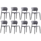 Glam Style Dining Room Plastic Side Chair Matte Finish Open Back Dining Chair Grey 8 Piece Set Clearhalo ' kitchen&dining_furn' 'Dining Chairs' 'Dining Tables & Seating' 'dining_chair' 'furn' 'furn_dining_chair' 'Furniture' 'furniture_dining_chair' 'Kitchen & Dining Furniture' 'kitchen' 3493044