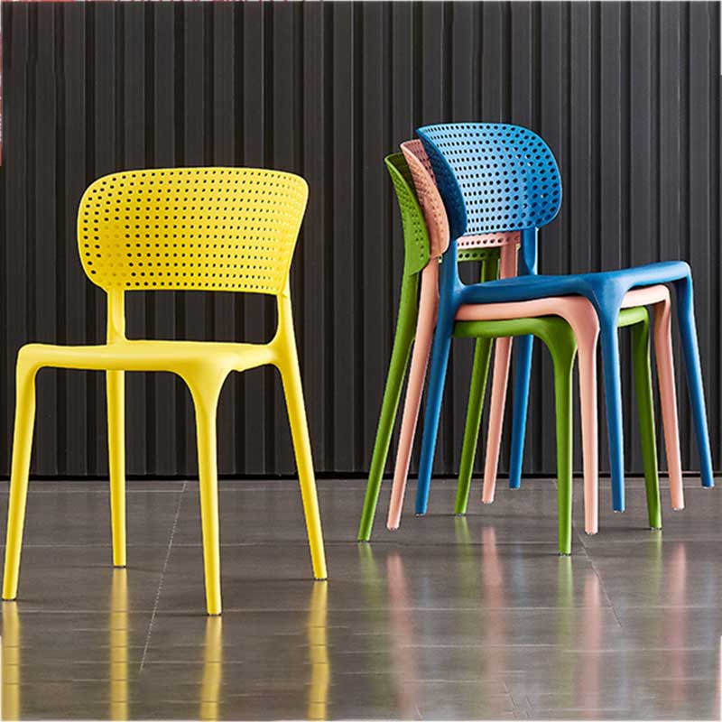 Glam Style Dining Room Plastic Side Chair Matte Finish Open Back Dining Chair Clearhalo ' kitchen&dining_furn' 'Dining Chairs' 'Dining Tables & Seating' 'dining_chair' 'furn' 'furn_dining_chair' 'Furniture' 'furniture_dining_chair' 'Kitchen & Dining Furniture' 'kitchen' 3493045