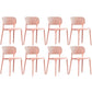 Glam Style Dining Room Plastic Side Chair Matte Finish Open Back Dining Chair Pink 8 Piece Set Clearhalo ' kitchen&dining_furn' 'Dining Chairs' 'Dining Tables & Seating' 'dining_chair' 'furn' 'furn_dining_chair' 'Furniture' 'furniture_dining_chair' 'Kitchen & Dining Furniture' 'kitchen' 3493048