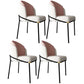 Industrial Style Linen Side Chair Dining Room Dining Chairs With Metal Legs Pink 4 Piece Set Clearhalo ' kitchen&dining_furn' 'Dining Chairs' 'Dining Tables & Seating' 'dining_chair' 'furn' 'furn_dining_chair' 'Furniture' 'furniture_dining_chair' 'Kitchen & Dining Furniture' 'kitchen' 3493056