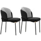Industrial Style Linen Side Chair Dining Room Dining Chairs With Metal Legs Black 2 Piece Set Clearhalo ' kitchen&dining_furn' 'Dining Chairs' 'Dining Tables & Seating' 'dining_chair' 'furn' 'furn_dining_chair' 'Furniture' 'furniture_dining_chair' 'Kitchen & Dining Furniture' 'kitchen' 3493074