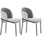 Industrial Style Linen Side Chair Dining Room Dining Chairs With Metal Legs Silver Gray 2 Piece Set Clearhalo ' kitchen&dining_furn' 'Dining Chairs' 'Dining Tables & Seating' 'dining_chair' 'furn' 'furn_dining_chair' 'Furniture' 'furniture_dining_chair' 'Kitchen & Dining Furniture' 'kitchen' 3493077