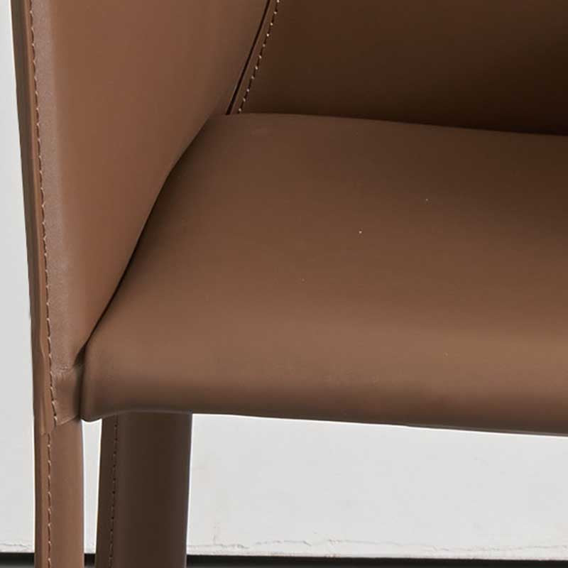 Contemporary Dining Chair 24'' Wide Arm Chair with Solid Back and 4 Metal Legs for Home Use Clearhalo ' kitchen&dining_furn' 'Dining Chairs' 'Dining Tables & Seating' 'dining_chair' 'furn' 'furn_dining_chair' 'Furniture' 'furniture_dining_chair' 'Kitchen & Dining Furniture' 'kitchen' 3493094