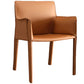 Contemporary Dining Chair 24'' Wide Arm Chair with Solid Back and 4 Metal Legs for Home Use Yellow-Brown 1 Piece Clearhalo ' kitchen&dining_furn' 'Dining Chairs' 'Dining Tables & Seating' 'dining_chair' 'furn' 'furn_dining_chair' 'Furniture' 'furniture_dining_chair' 'Kitchen & Dining Furniture' 'kitchen' 3493096
