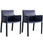 Contemporary Dining Chair 24'' Wide Arm Chair with Solid Back and 4 Metal Legs for Home Use Blue 2 Piece Set Clearhalo ' kitchen&dining_furn' 'Dining Chairs' 'Dining Tables & Seating' 'dining_chair' 'furn' 'furn_dining_chair' 'Furniture' 'furniture_dining_chair' 'Kitchen & Dining Furniture' 'kitchen' 3493105