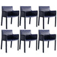 Contemporary Dining Chair 24'' Wide Arm Chair with Solid Back and 4 Metal Legs for Home Use Blue 6 Piece Set Clearhalo ' kitchen&dining_furn' 'Dining Chairs' 'Dining Tables & Seating' 'dining_chair' 'furn' 'furn_dining_chair' 'Furniture' 'furniture_dining_chair' 'Kitchen & Dining Furniture' 'kitchen' 3493109