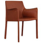 Contemporary Dining Chair 24'' Wide Arm Chair with Solid Back and 4 Metal Legs for Home Use Orange 1 Piece Clearhalo ' kitchen&dining_furn' 'Dining Chairs' 'Dining Tables & Seating' 'dining_chair' 'furn' 'furn_dining_chair' 'Furniture' 'furniture_dining_chair' 'Kitchen & Dining Furniture' 'kitchen' 3493110