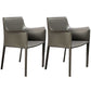 Contemporary Dining Chair 24'' Wide Arm Chair with Solid Back and 4 Metal Legs for Home Use Grey 2 Piece Set Clearhalo ' kitchen&dining_furn' 'Dining Chairs' 'Dining Tables & Seating' 'dining_chair' 'furn' 'furn_dining_chair' 'Furniture' 'furniture_dining_chair' 'Kitchen & Dining Furniture' 'kitchen' 3493119