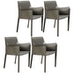 Contemporary Dining Chair 24'' Wide Arm Chair with Solid Back and 4 Metal Legs for Home Use Grey 4 Piece Set Clearhalo ' kitchen&dining_furn' 'Dining Chairs' 'Dining Tables & Seating' 'dining_chair' 'furn' 'furn_dining_chair' 'Furniture' 'furniture_dining_chair' 'Kitchen & Dining Furniture' 'kitchen' 3493120