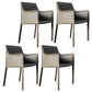 Contemporary Dining Chair 24'' Wide Arm Chair with Solid Back and 4 Metal Legs for Home Use Light Coffee 4 Piece Set Clearhalo ' kitchen&dining_furn' 'Dining Chairs' 'Dining Tables & Seating' 'dining_chair' 'furn' 'furn_dining_chair' 'Furniture' 'furniture_dining_chair' 'Kitchen & Dining Furniture' 'kitchen' 3493124