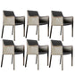 Contemporary Dining Chair 24'' Wide Arm Chair with Solid Back and 4 Metal Legs for Home Use Light Coffee 6 Piece Set Clearhalo ' kitchen&dining_furn' 'Dining Chairs' 'Dining Tables & Seating' 'dining_chair' 'furn' 'furn_dining_chair' 'Furniture' 'furniture_dining_chair' 'Kitchen & Dining Furniture' 'kitchen' 3493125
