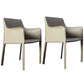 Contemporary Dining Chair 24'' Wide Arm Chair with Solid Back and 4 Metal Legs for Home Use Beige 2 Piece Set Clearhalo ' kitchen&dining_furn' 'Dining Chairs' 'Dining Tables & Seating' 'dining_chair' 'furn' 'furn_dining_chair' 'Furniture' 'furniture_dining_chair' 'Kitchen & Dining Furniture' 'kitchen' 3493131