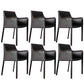 Contemporary Dining Chair 24'' Wide Arm Chair with Solid Back and 4 Metal Legs for Home Use Dark Coffee 6 Piece Set Clearhalo ' kitchen&dining_furn' 'Dining Chairs' 'Dining Tables & Seating' 'dining_chair' 'furn' 'furn_dining_chair' 'Furniture' 'furniture_dining_chair' 'Kitchen & Dining Furniture' 'kitchen' 3493137