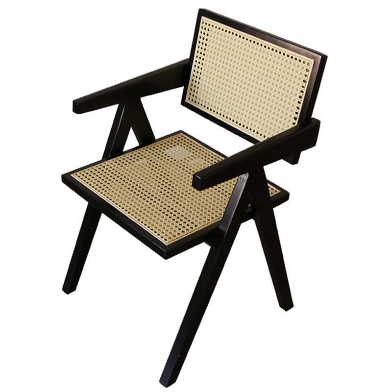 Contemporary Open Back Solid Wood Dining Arm Chair Kitchen Dining Arm Chair Black 1 Piece Clearhalo ' kitchen&dining_furn' 'Dining Chairs' 'Dining Tables & Seating' 'dining_chair' 'furn' 'furn_dining_chair' 'Furniture' 'furniture_dining_chair' 'Kitchen & Dining Furniture' 'kitchen' 3493139